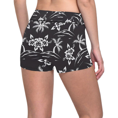 Palm Tree Pattern Print Design PT02 Yoga Shorts