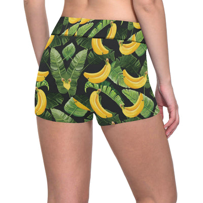 Banana Pattern Print Design BA01 Yoga Shorts