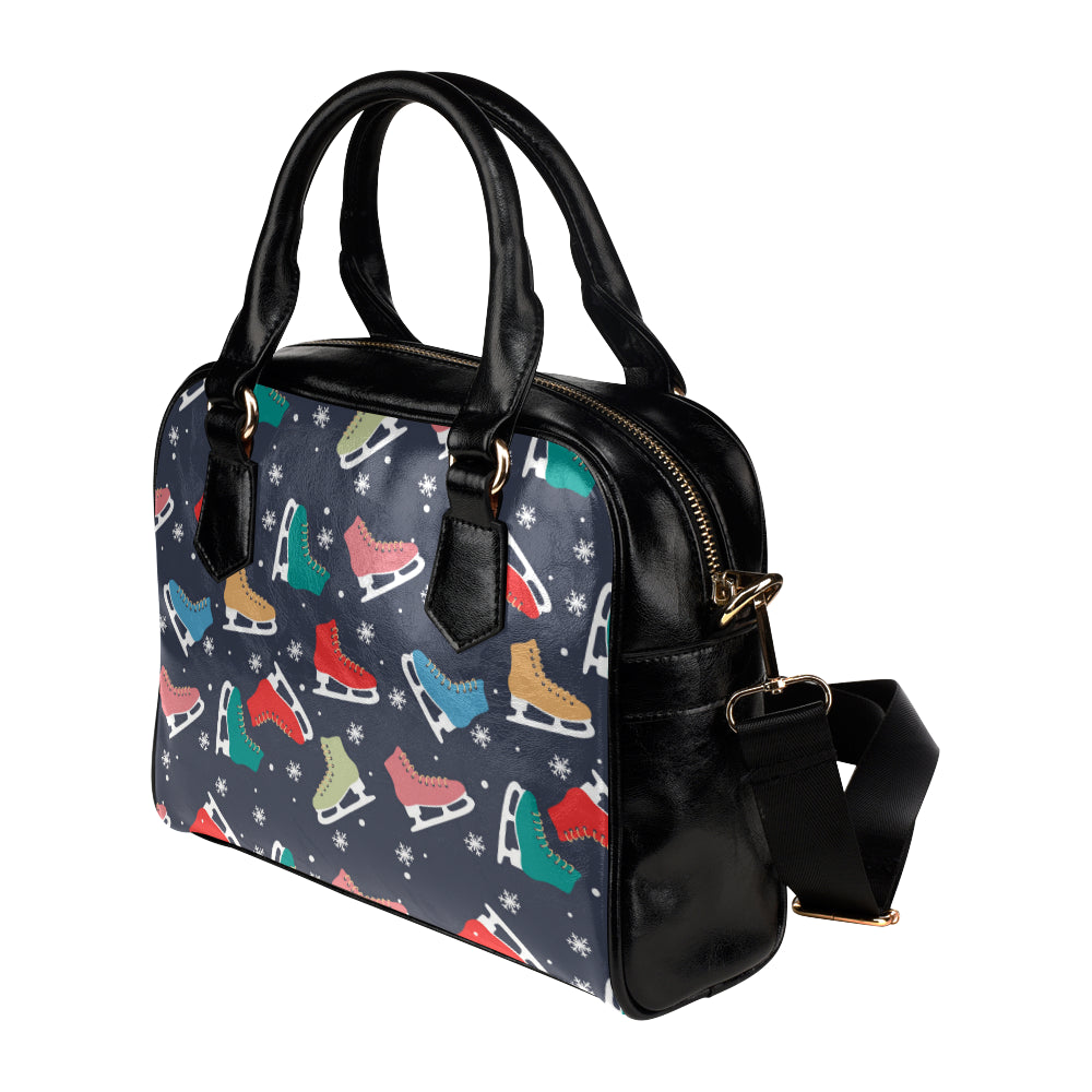 Ice Skate Pattern Print Design 04 Shoulder Handbag