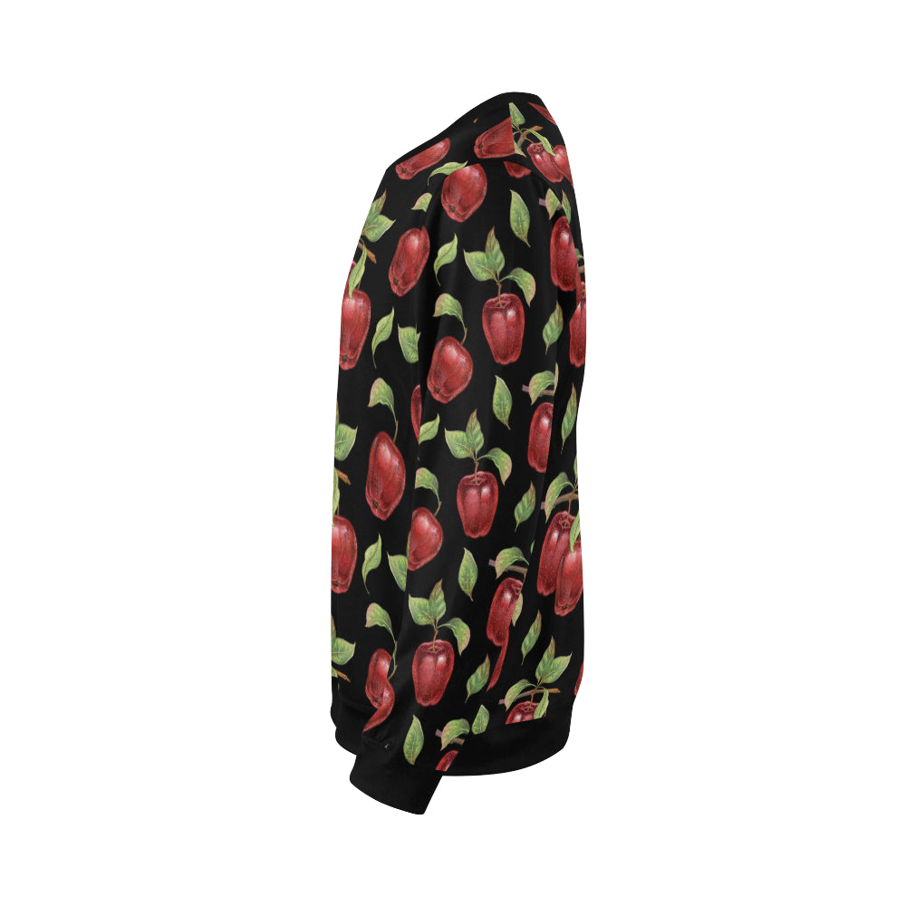 Apple Pattern Print Design AP011 Men Long Sleeve Sweatshirt