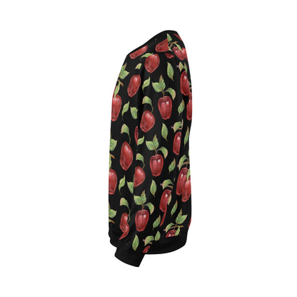 Apple Pattern Print Design AP011 Men Long Sleeve Sweatshirt