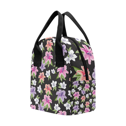 Lily Pattern Print Design LY02 Insulated Lunch Bag
