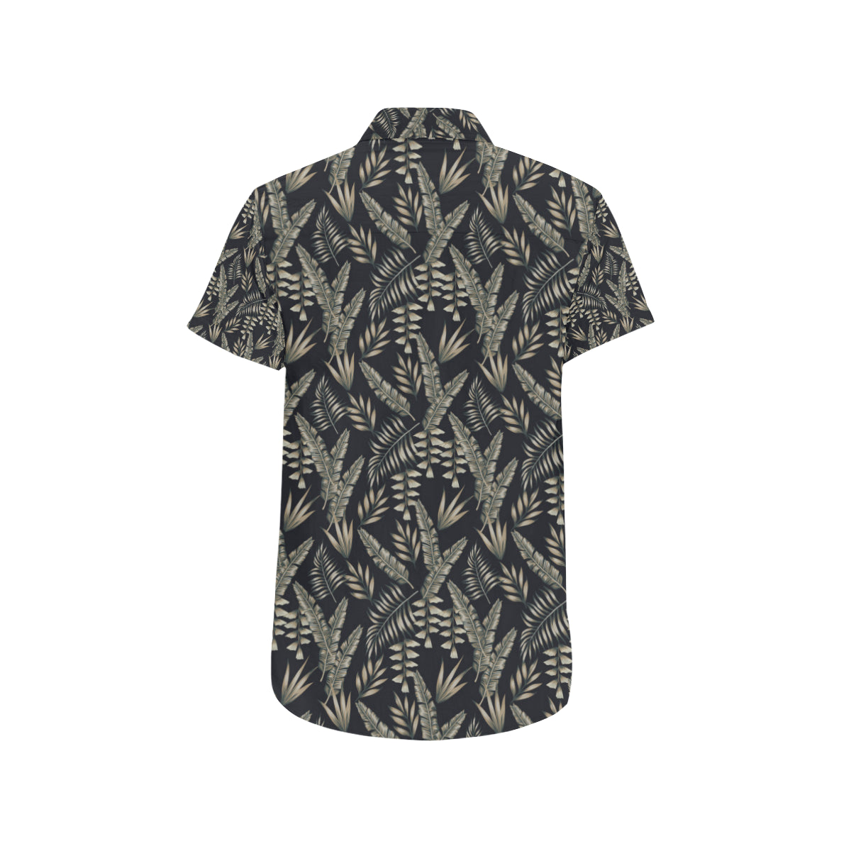 Banana Leaf Pattern Print Design 07 Men's Short Sleeve Button Up Shirt