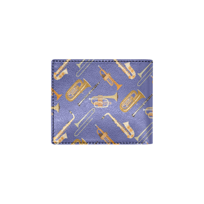 Trombone Pattern Print Design 02 Men's ID Card Wallet