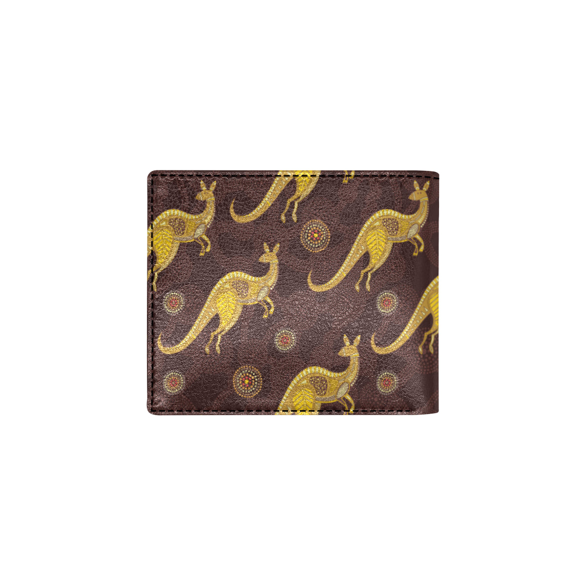 Kangaroos Aboriginal Pattern Print Design 08 Men's ID Card Wallet