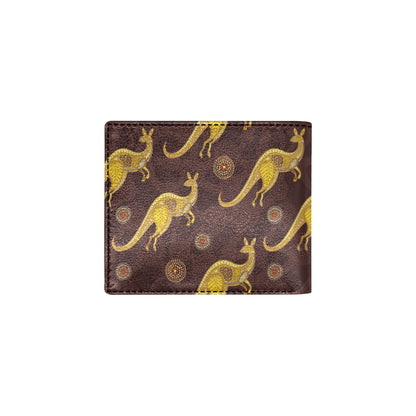 Kangaroos Aboriginal Pattern Print Design 08 Men's ID Card Wallet