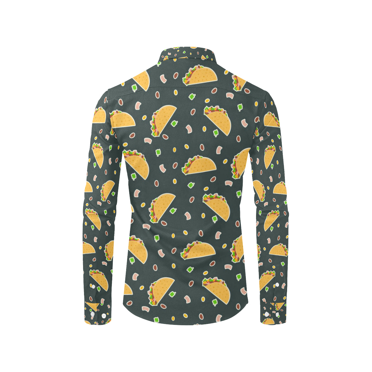 Taco Pattern Print Design TC02 Men's Long Sleeve Shirt