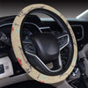 Native Buffalo Head Themed Design Print Steering Wheel Cover with Elastic Edge