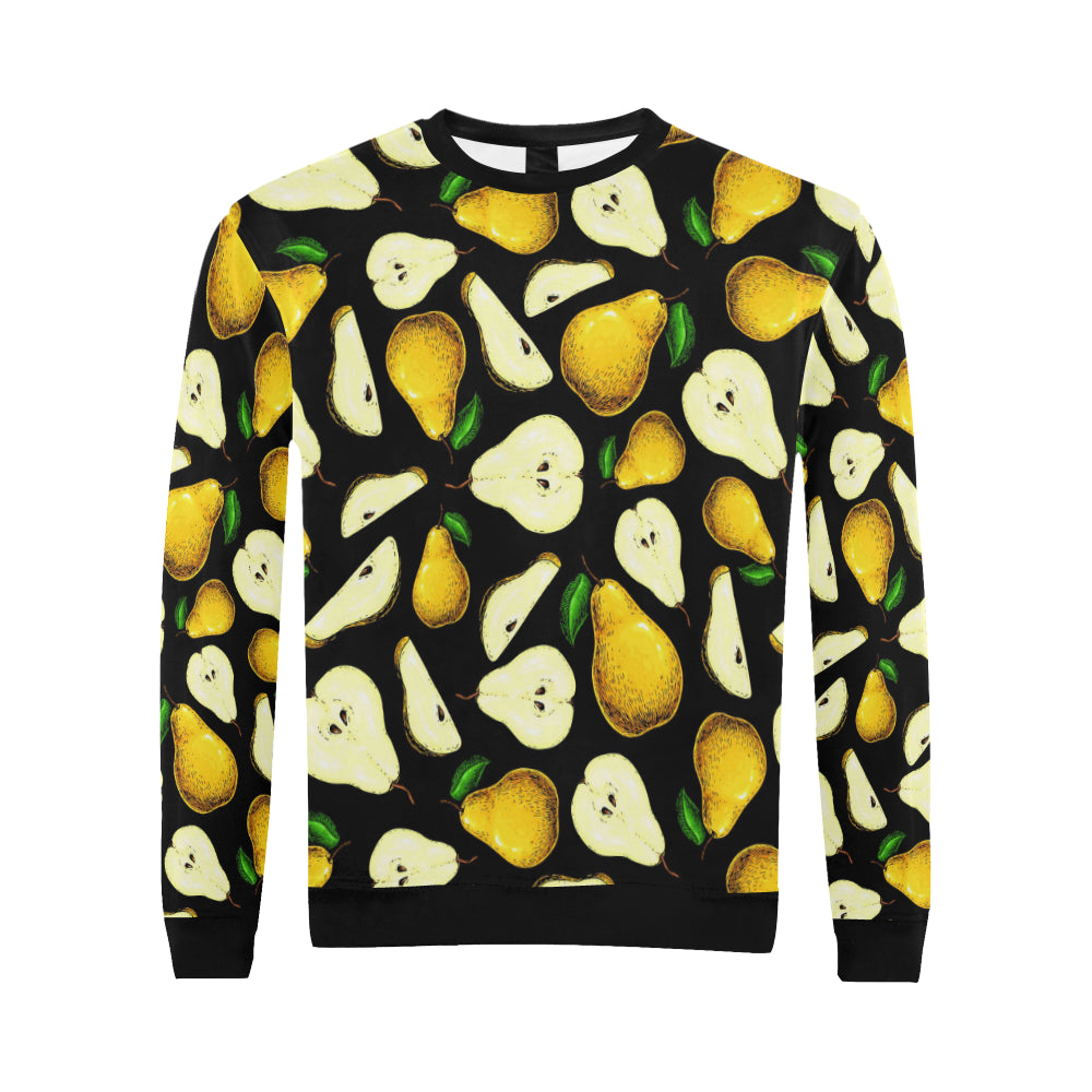 Pear Pattern Print Design PE01 Men Long Sleeve Sweatshirt