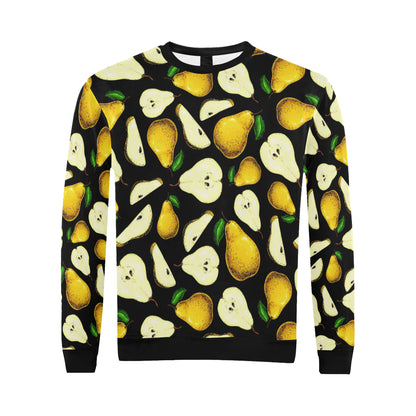 Pear Pattern Print Design PE01 Men Long Sleeve Sweatshirt