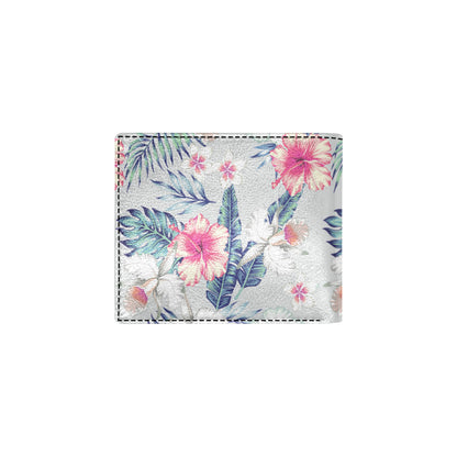 Hibiscus Print Men's ID Card Wallet