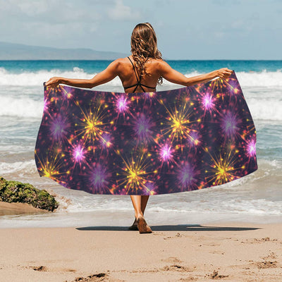 Firework Print Design LKS303 Beach Towel 32" x 71"