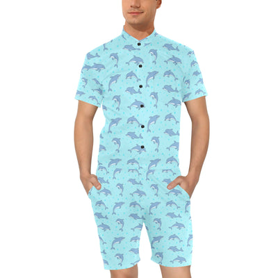 Dolphin Baby Cute Print Pattern Men's Romper