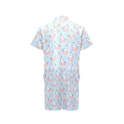 Donut Unicorn Pattern Print Design DN014 Men's Romper