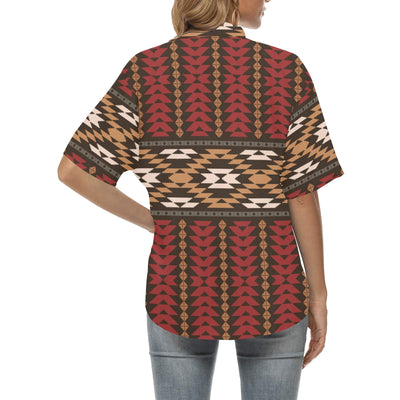 Native Pattern Print Design A02 Women's Hawaiian Shirt