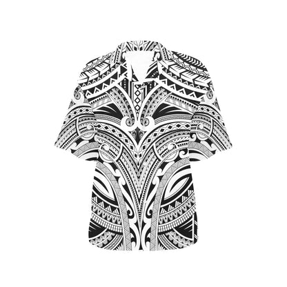 Maori Pattern Print Design 06 Women's Hawaiian Shirt