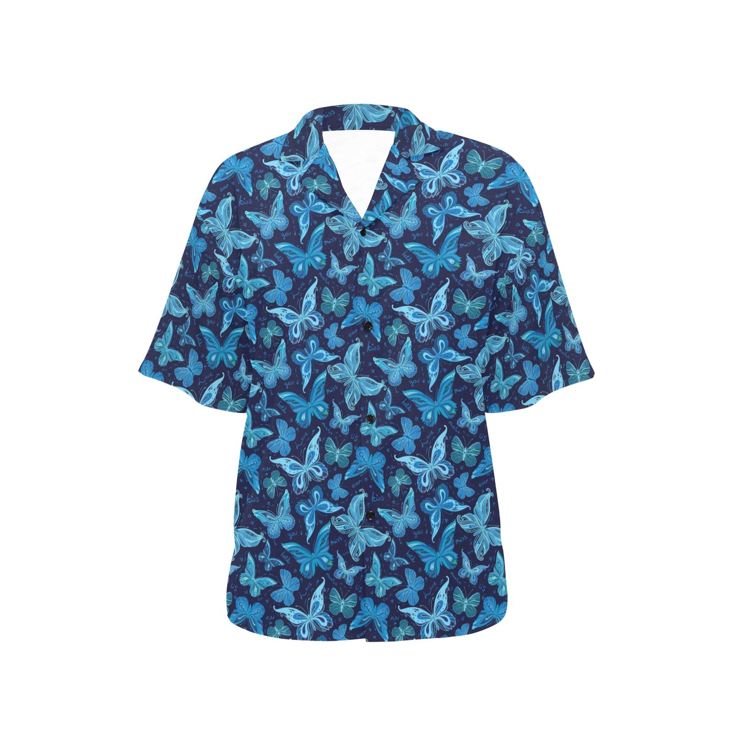 Butterfly Pattern Print Design 03 Women's Hawaiian Shirt