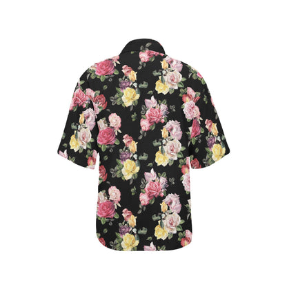 Rose Pattern Print Design RO010 Women's Hawaiian Shirt
