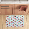 Cupcakes Fancy Heart Print Pattern Kitchen Mat