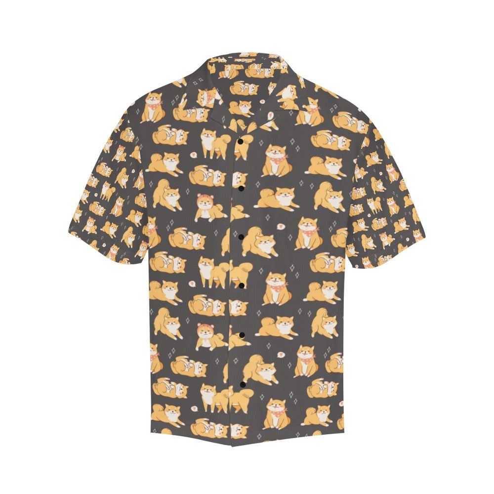 Shiba Inu Print Design LKS309 Men's Hawaiian Shirt