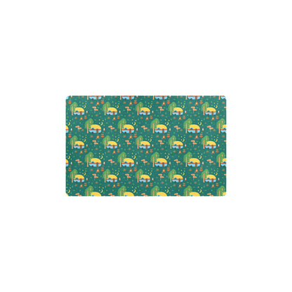 Camping Camper Pattern Print Design 06 Kitchen Mat