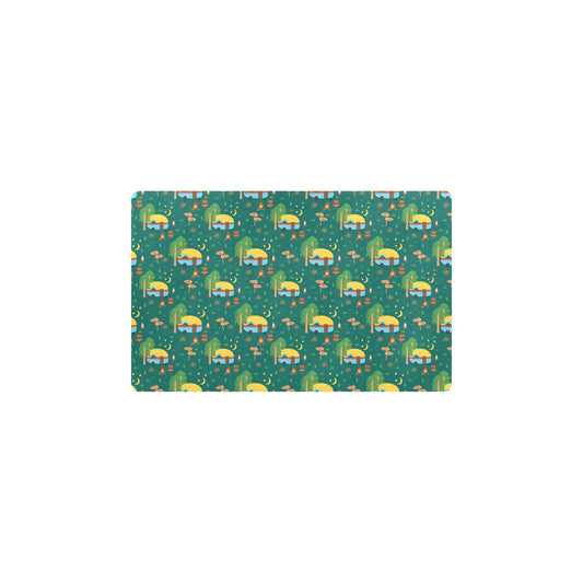 Camping Camper Pattern Print Design 06 Kitchen Mat