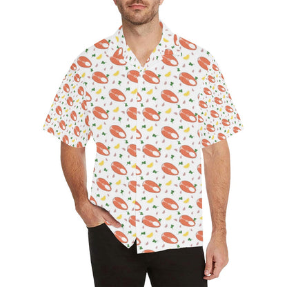 Salmon Steak Print Design LKS303 Men's Hawaiian Shirt