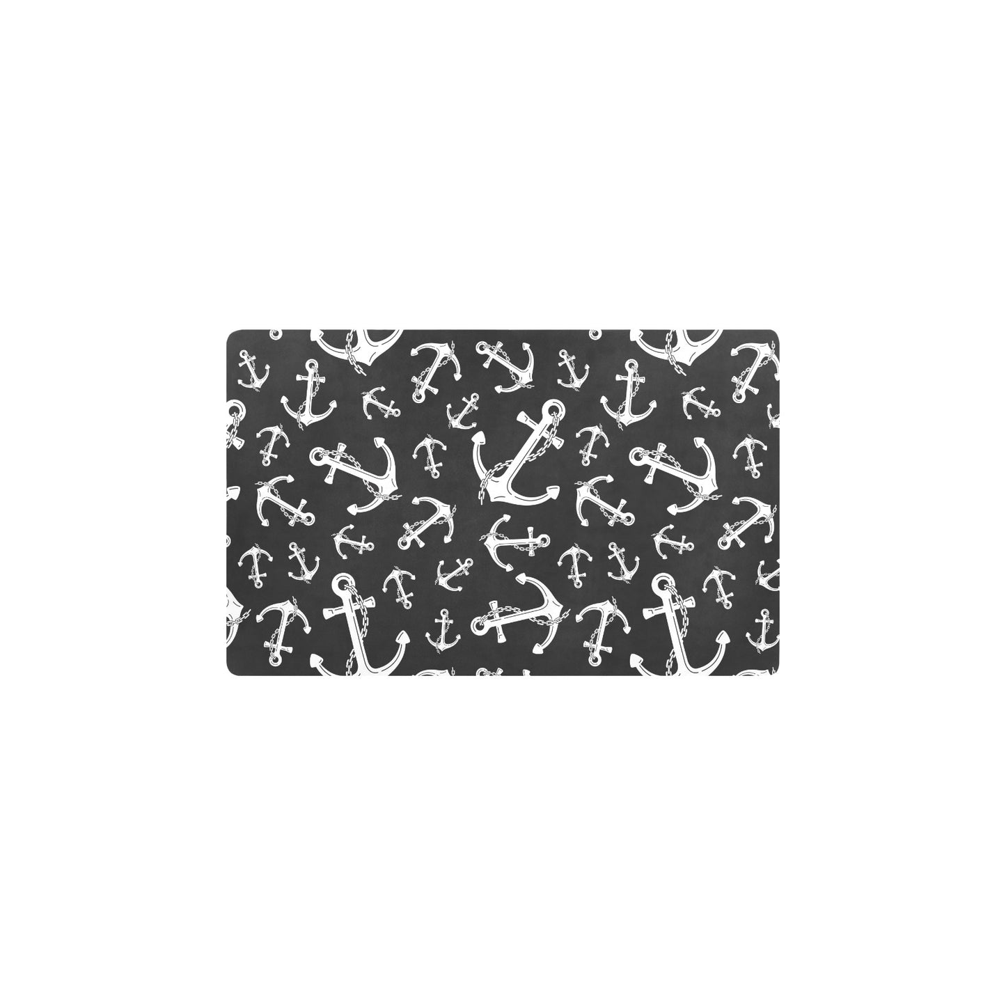 Anchor Black White Kitchen Mat
