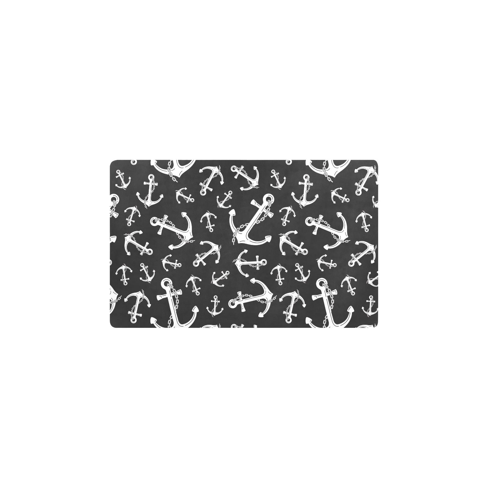 Anchor Black White Kitchen Mat