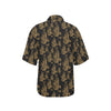 Owl Tribal Polynesian Design Print Women's Hawaiian Shirt