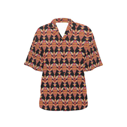 Totem Pole Print Women's Hawaiian Shirt