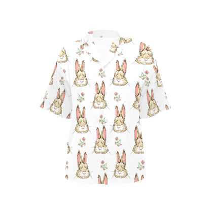 Rabbit Pattern Print Design RB09 Women's Hawaiian Shirt