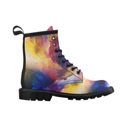 Vortex Twist Swirl Water Color Design Women's Boots