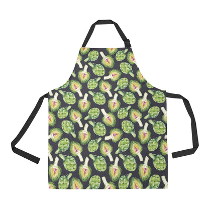 Artichoke Pattern Print Design 01 Apron with Pocket