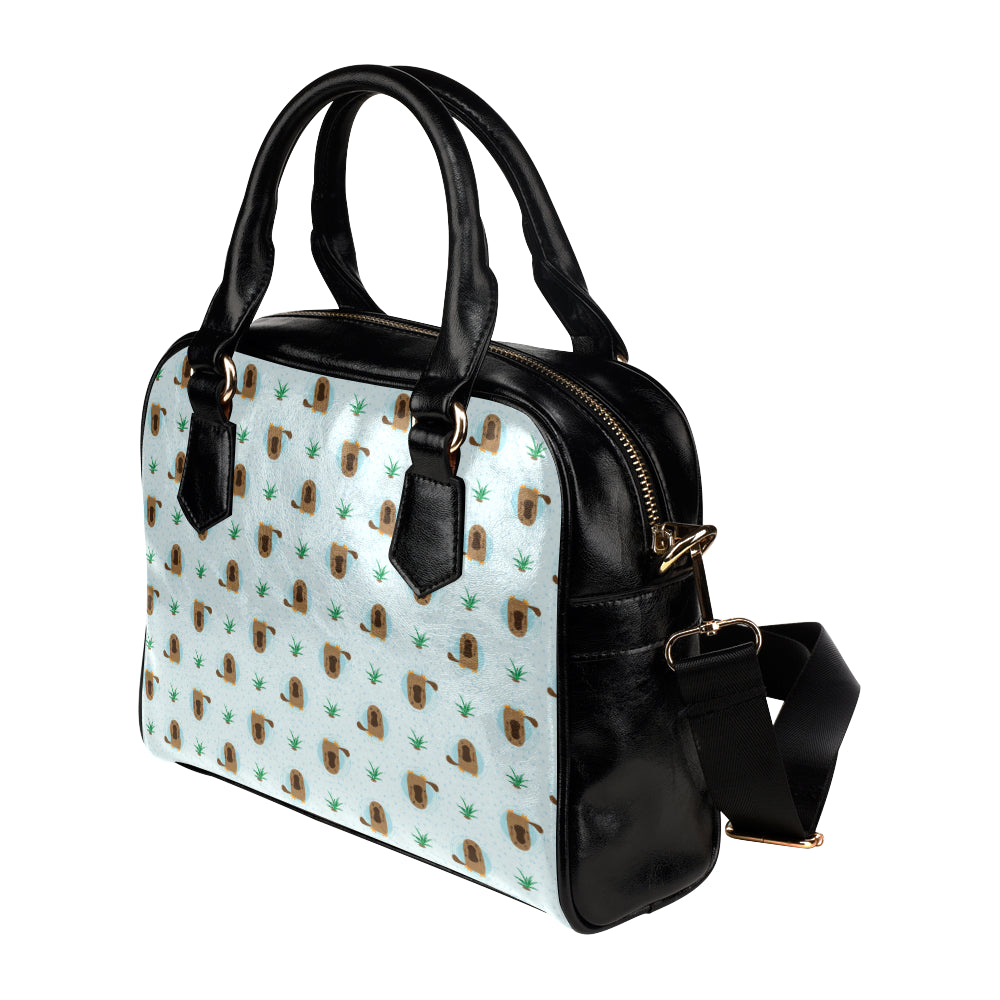 Platypus Pattern Print Design A04 Shoulder Handbag