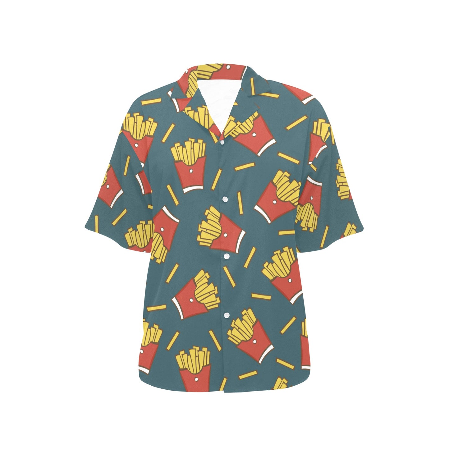 French Fried Pattern Print Design 04 Women's Hawaiian Shirt