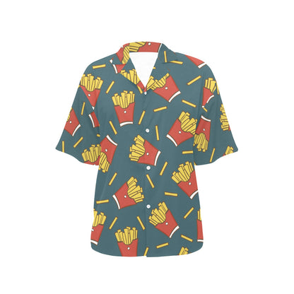 French Fried Pattern Print Design 04 Women's Hawaiian Shirt