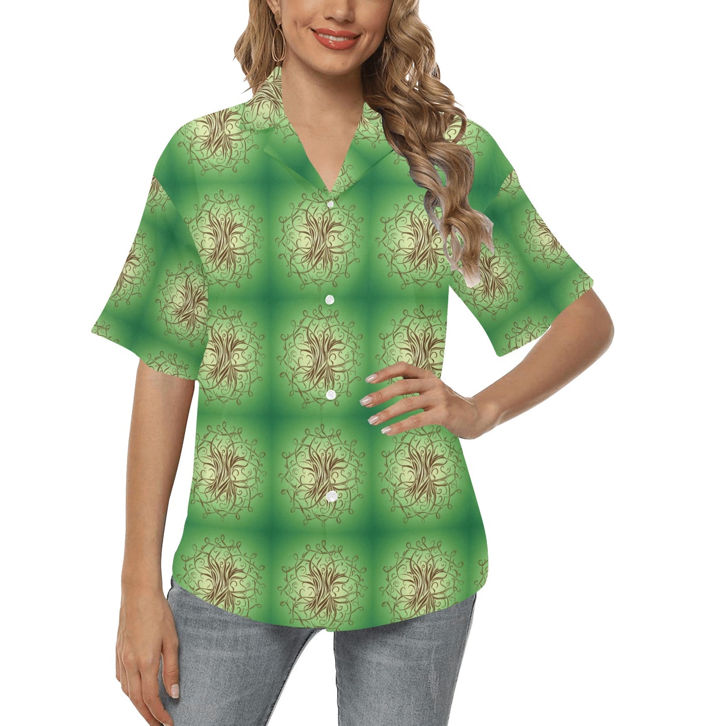 Celtic Pattern Print Design 05 Women's Hawaiian Shirt