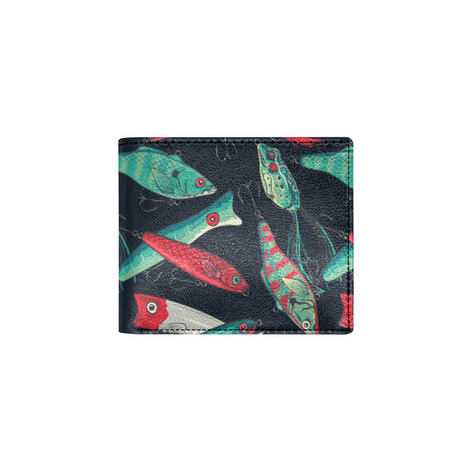 Fishing Bait Pattern Men's ID Card Wallet