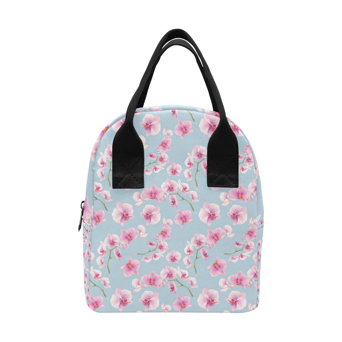 Orchid Pink Pattern Print Design OR01 Insulated Lunch Bag