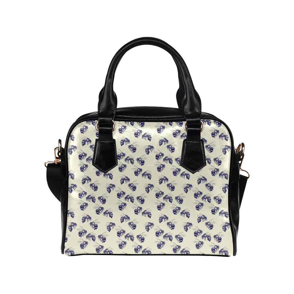 Bee Pattern Print Design 02 Shoulder Handbag