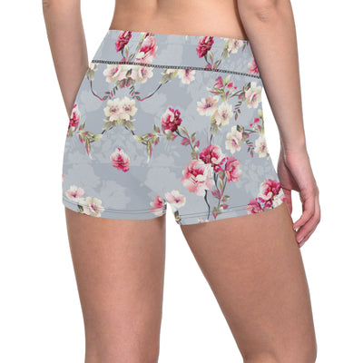 Summer Floral Pattern Print Design SF02 Yoga Shorts