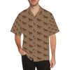 Horse Brown Print Design LKS307 Men's Hawaiian Shirt