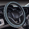 Wolf Tree of Life Knit Design Print Steering Wheel Cover with Elastic Edge
