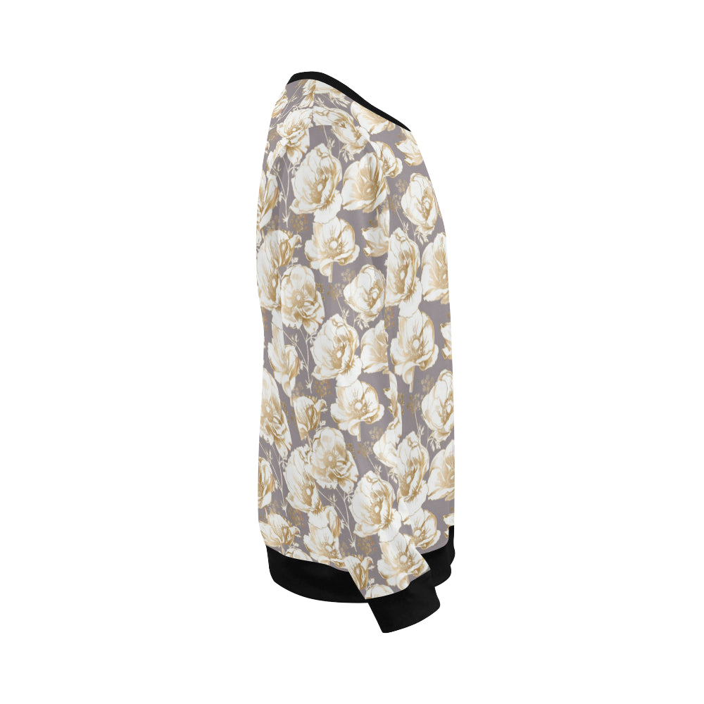 Anemone Pattern Print Design AM05 Men Long Sleeve Sweatshirt