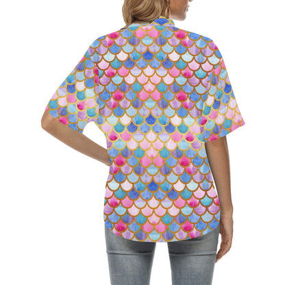 Scales Print Design LKS401 Women's Hawaiian Shirt