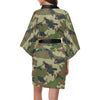 Army Camouflage Pattern Print Design 01 Women's Short Kimono