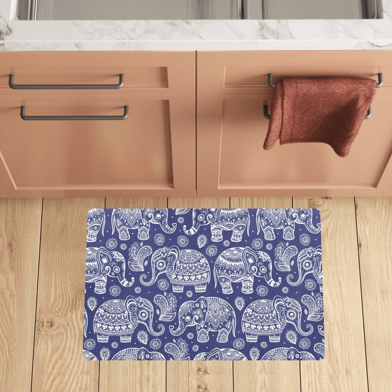 White Elephant Mandala Kitchen Mat