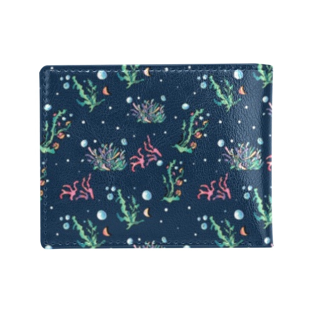 Seaweed Print Design LKS306 Men's ID Card Wallet