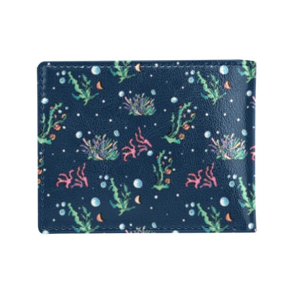 Seaweed Print Design LKS306 Men's ID Card Wallet